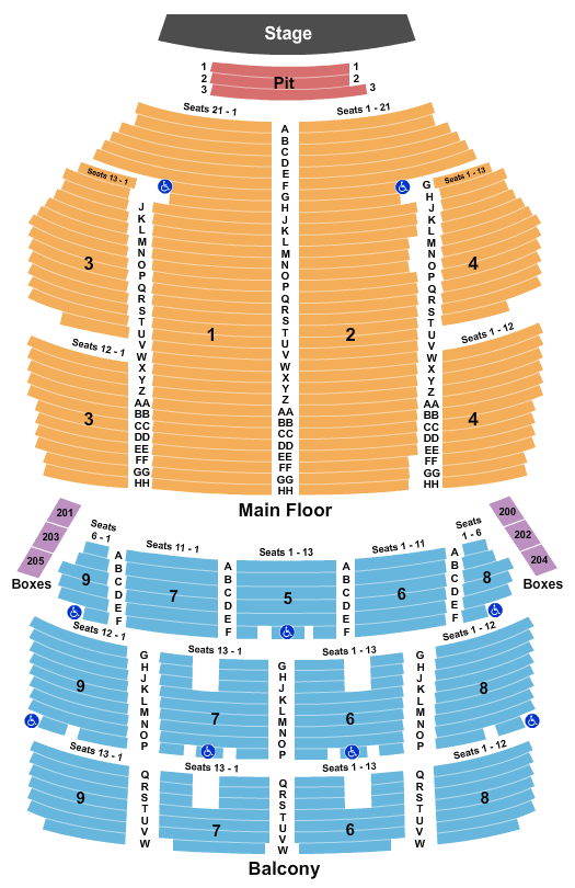 Orpheum Theatre The Nutcracker Seating Chart